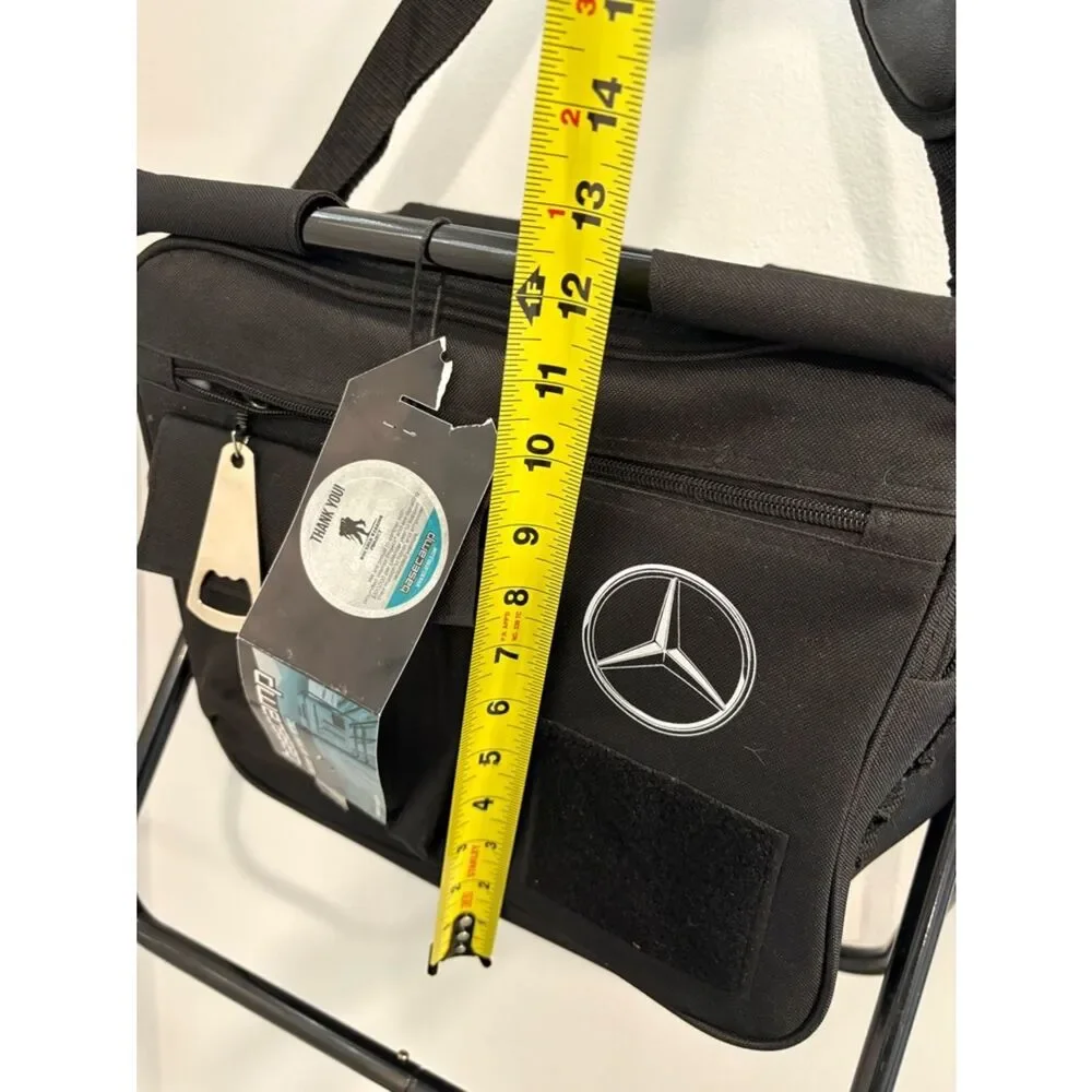Mercedes Black Men’s Basecamp Cooler Bag with Integrated Foldable Stool